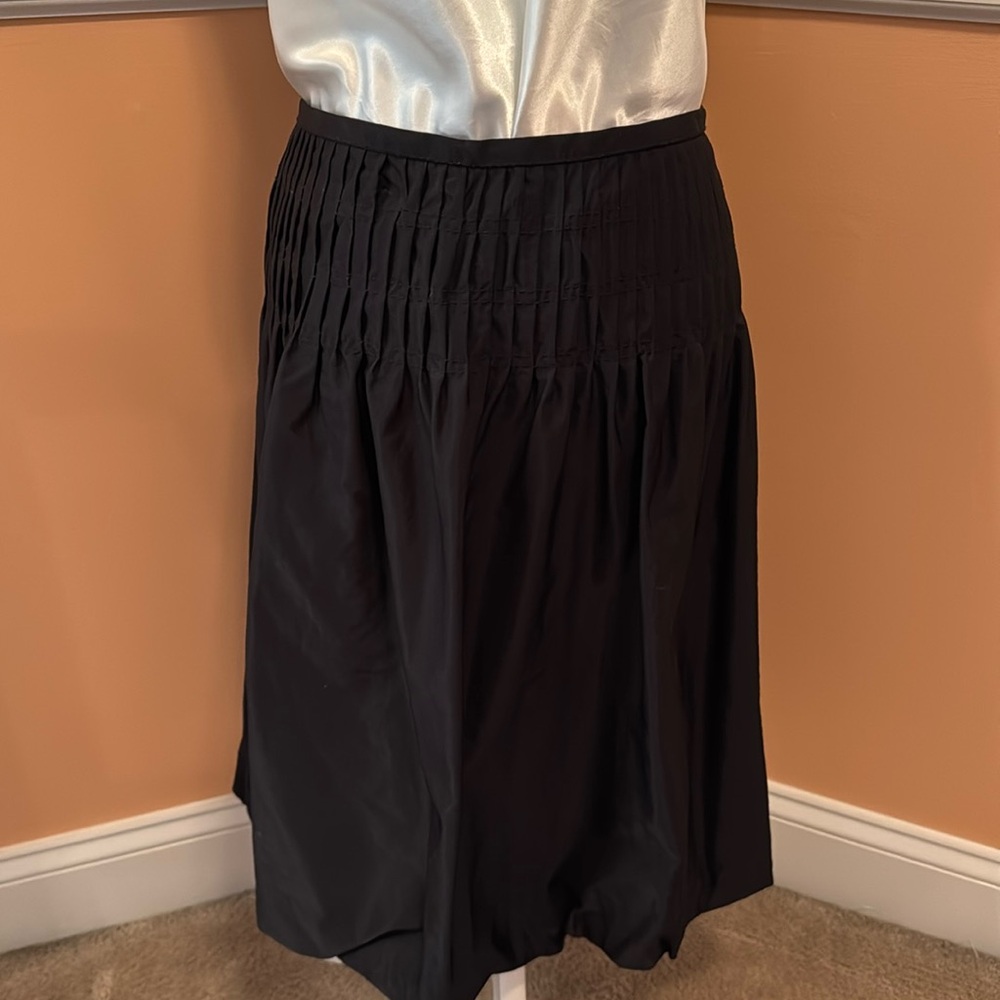 Dressy black satin skirt